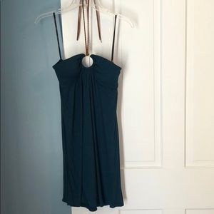 Halter tie mini dress